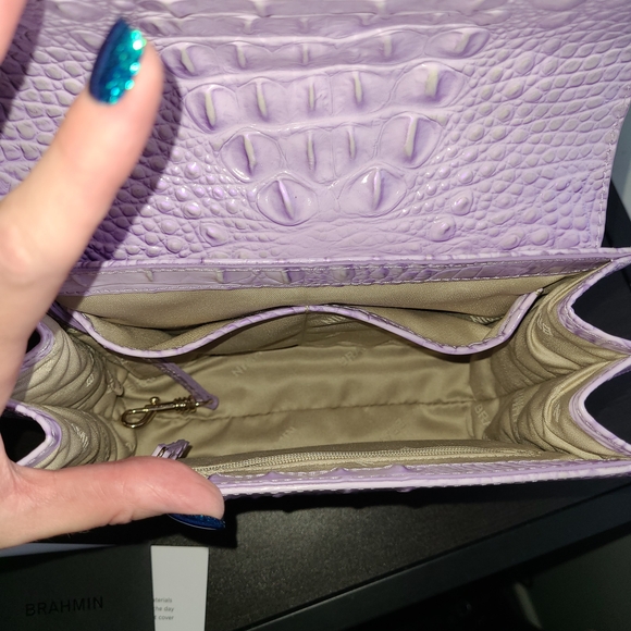 NWT Brahmin Small Hallie Gentle Lavender Melbourne With Matching Coin Purse - Picture 15 of 16